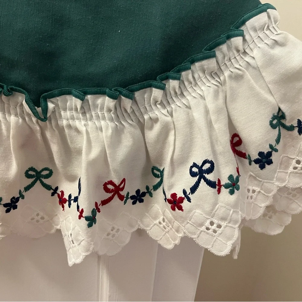 Vintage Embroidered Ruffled Valances